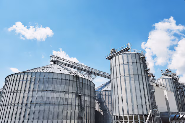Agricultural and industrial storage silos requiring tank cleaning maintenance